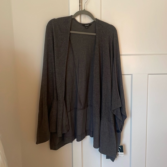 Simply Vera gray sweater shawl X/XL - Picture 1 of 8